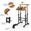 Bureau mobile à hauteur ajustable avec roulettes-87145992