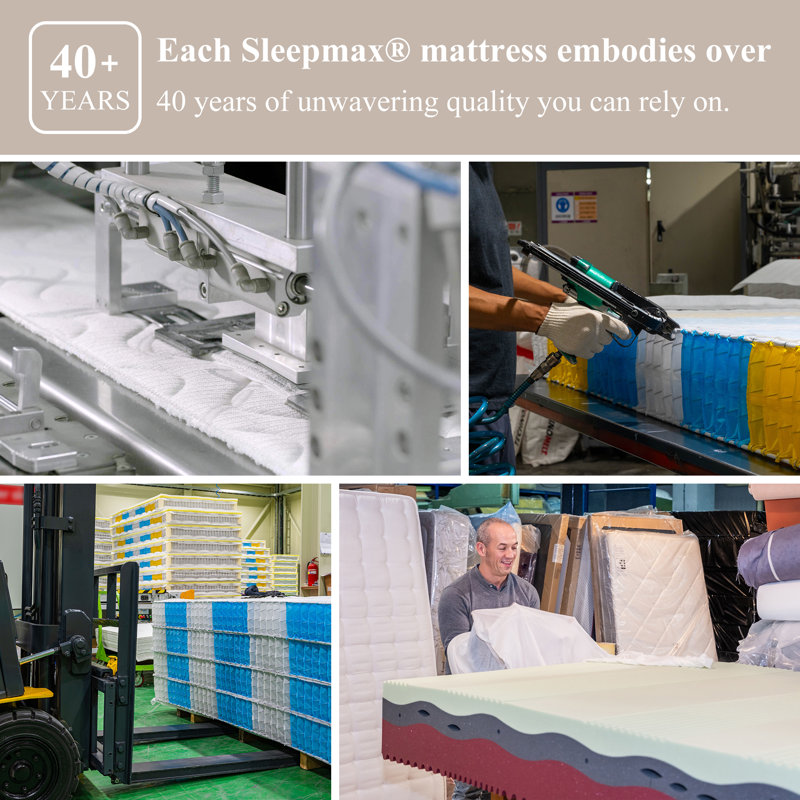 Matelas hybride Bedstory 7 couches avec ressorts ensachés et support à deux zones - mousse viscoélastique rafraîchissante, certifiée, sans fibre de verre