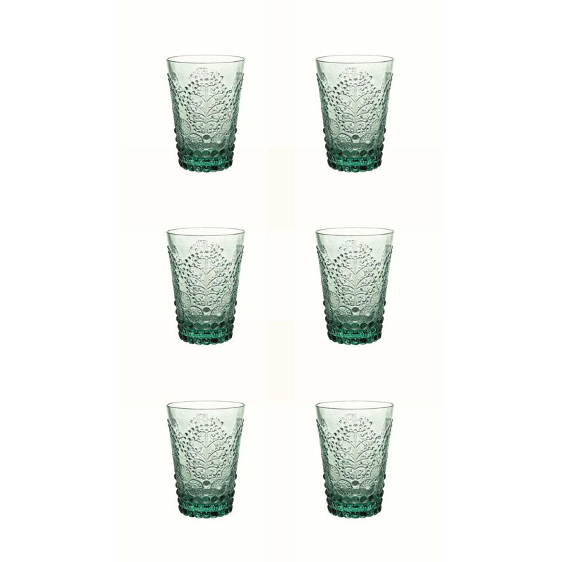 6 pièces 8,11 oz Ensemble de verres à boire, Menthe
