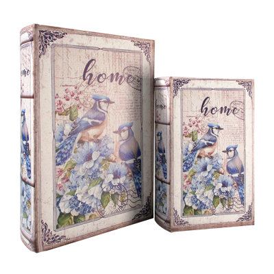 Nahlia 2 Piece Medium Density Fiberboard (MDF) Decorative Box Set
