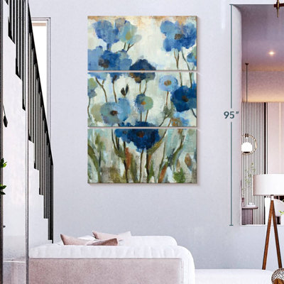 Harnek floral abstrait bleu II