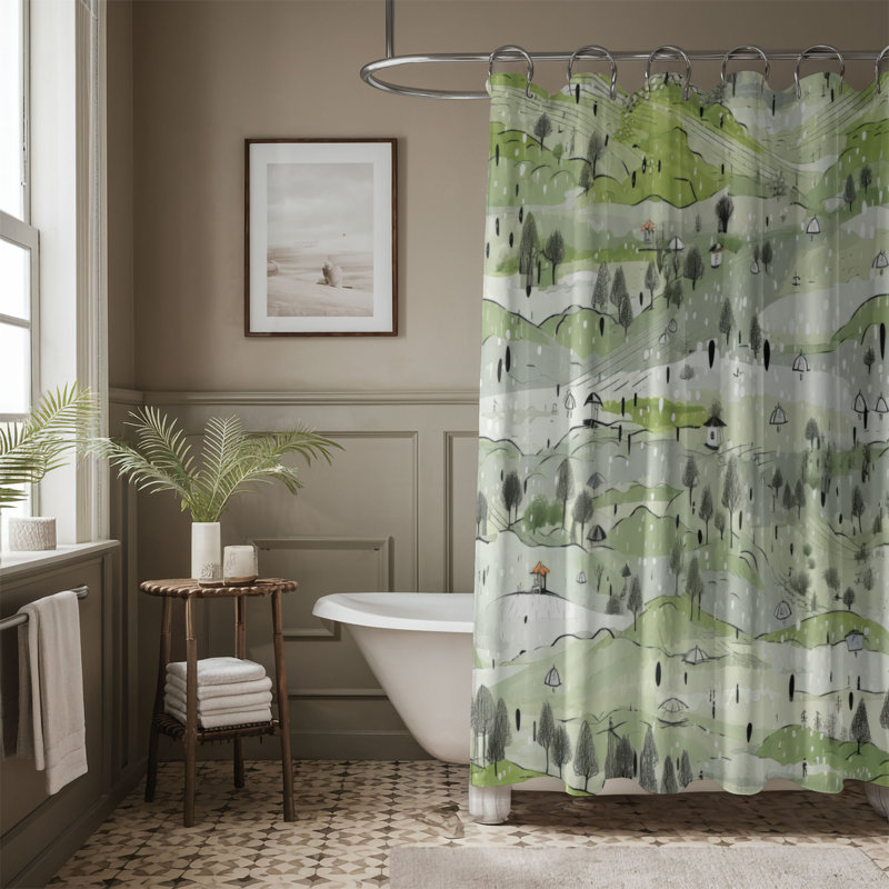 Rideau de douche Rainy Retreat - Premium, H 74 po x l 71 po