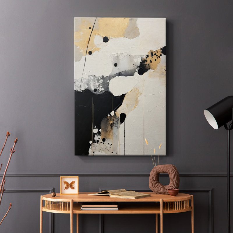 Série ABSTRACT CDXCIX - Toile tendue avec châssis de qualité supérieure - Prêt à être accroché, H 18 po x l 12 po