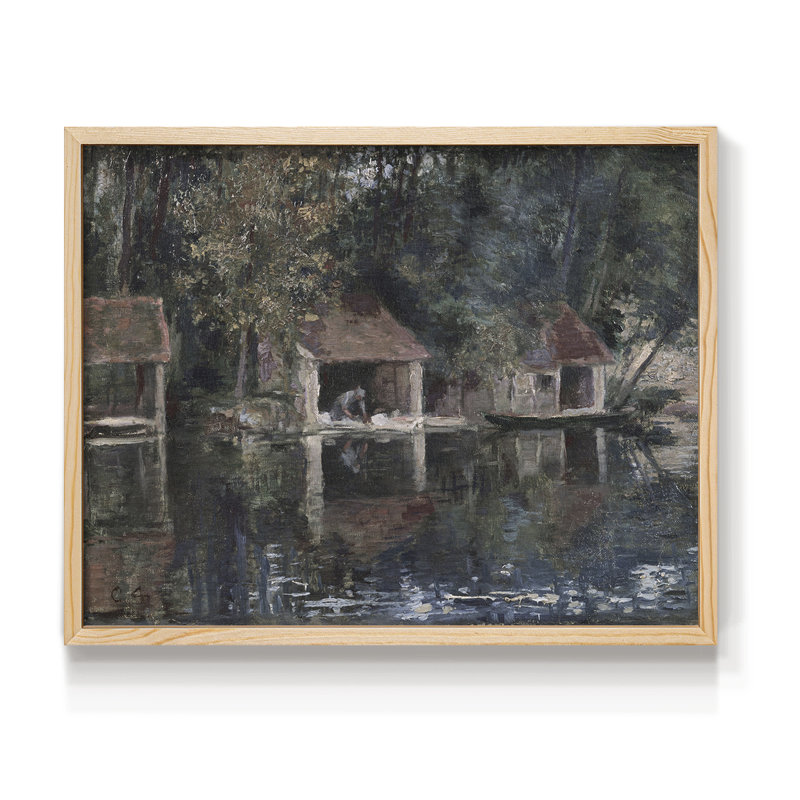 Paysages rétro-CCLII - reproduction encadrée, Naturel, H 22 po x l 28 po