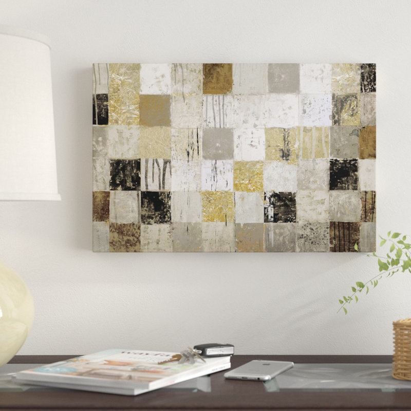 « africain mosaic ii », impression sur toile, H 40 po x l 60 po x P 1,5 po, Toile tendue, Pas de tapis