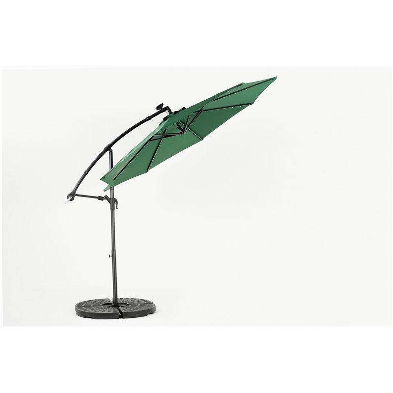 Parasol de marché à DEL 10 pi (bleu marine) (sans base), Vert foncé