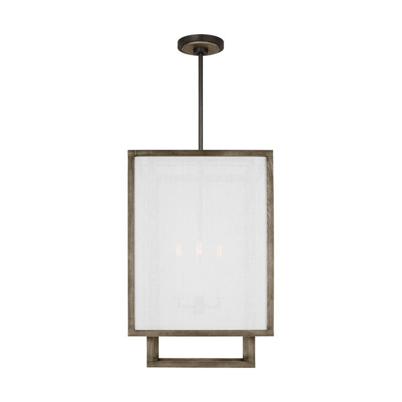 Lustre rectangulaire à 4 lumières Vadim, H 25 po x l 16,5 po x P 16,5 po