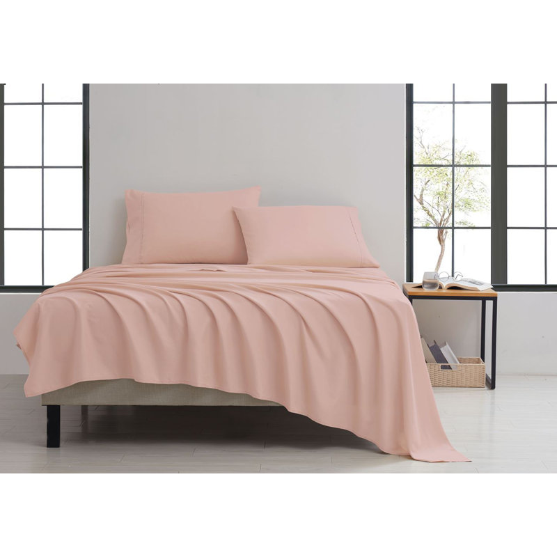Ensemble de draps en sergé , Double, Rougir