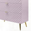 Tiroir d'armoire de rangement de chambre à coucher à finition ultrabrillante