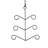 Batres Black Glove Mitten Dryer Hanger Rack 17.5" L Iron 6 Hook