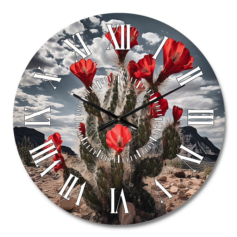 Horloge murale Western Desert Cactus Serenade, Médium