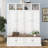 VIBE HAUS 76.7''H Farmhouse Hall Tree with Bench and Cabinet, 4-in-1 Entryway Bench with Coat Rack, Modern Entryway Storage Organizer with Open Cubbies & Hooks for Hallway, Entryway, Living Room-1745850403