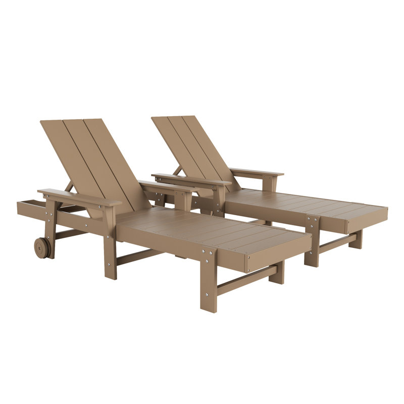Joubert Outdoor Chaise Lounge Set, Brown