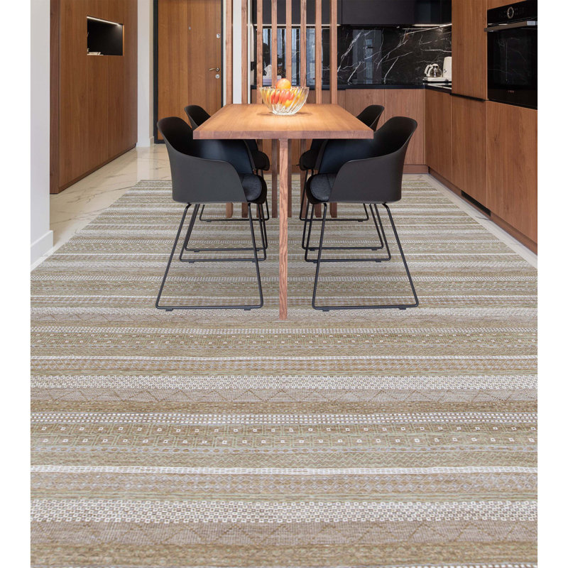Tapis multicolore et vert noué à la main de haute qualité