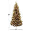 The Holiday Aisle® 7.5 ft. Glittery Pine Slim Tree with Clear Lights