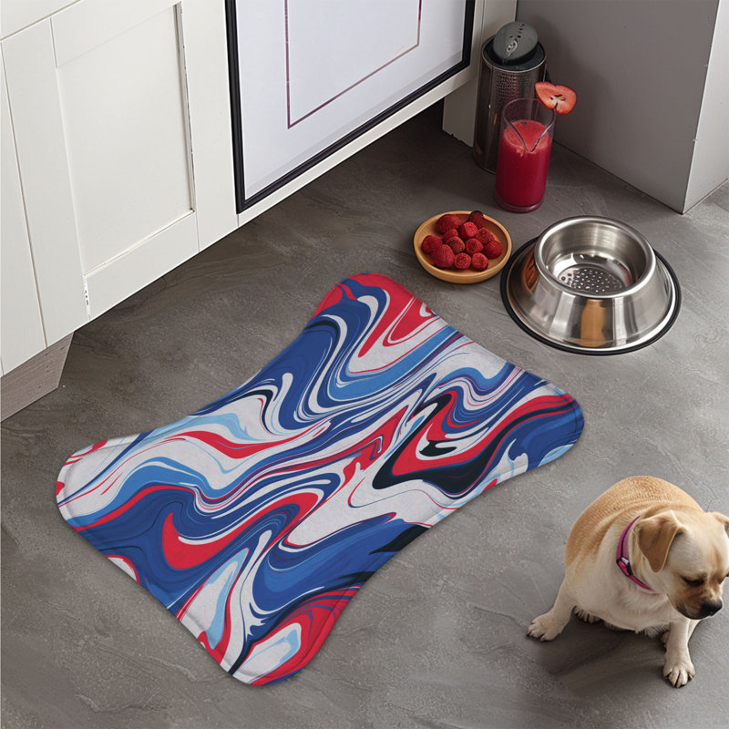 Marble Patriot - Tapis d'alimentation en os 1 pièce, XL (18 po)