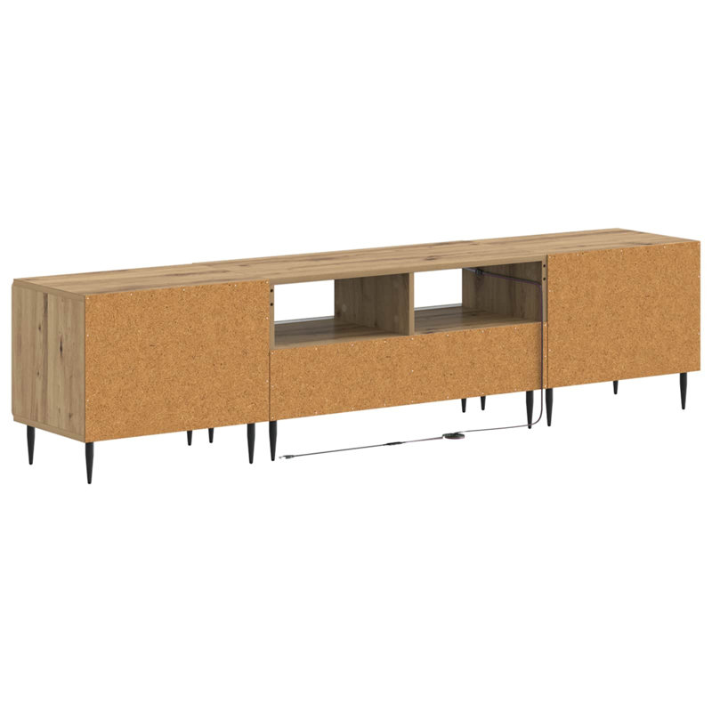 TV Stand, 43cm H x 178cm W x 35cm D, Artisan Oak