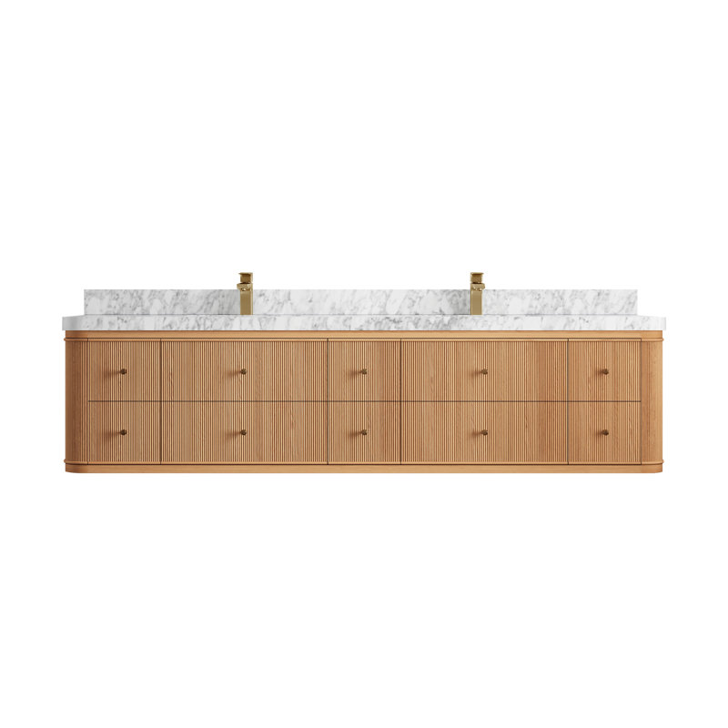 Chêne flottant Hampton X P 22 po De salle de bain D Marbre de Carrare
