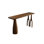 Retro Brown Rectangular Solid Wood Bar Table