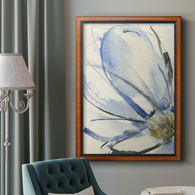 Cobalt & Paynes Petals I, toile encadrée de qualité supérieure - prête à être accrochée