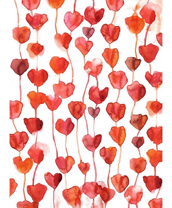 «Love Petals» par Emma Brooks - peinture sur toile tendue, H 41 po x l 30 po x P 1,5 po, Extérieur