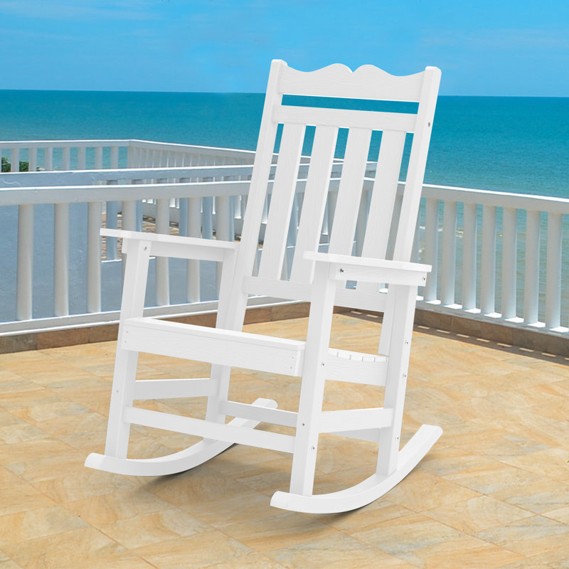 Joyceann All-Weather Plastic Lounge Chair, Blanc