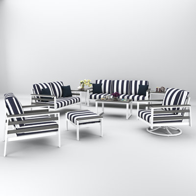 Townsend 7 Person Seating Group With Sunbrella Cushions by Birch Lane