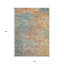 Tapis extérieur bleu sarcelle lavable abstrait 9 pi x 12 pi bleu sarcelle