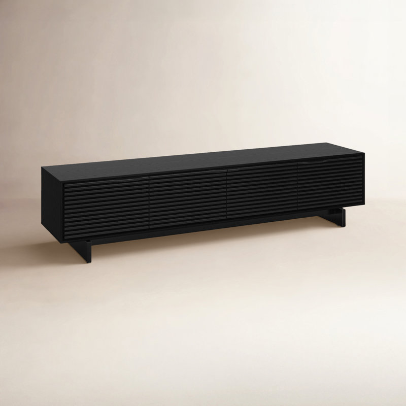 Align Unfinished TV Stand for TVs up to 85", Ebonized Ash, 19"H x 81"W x 18"D
