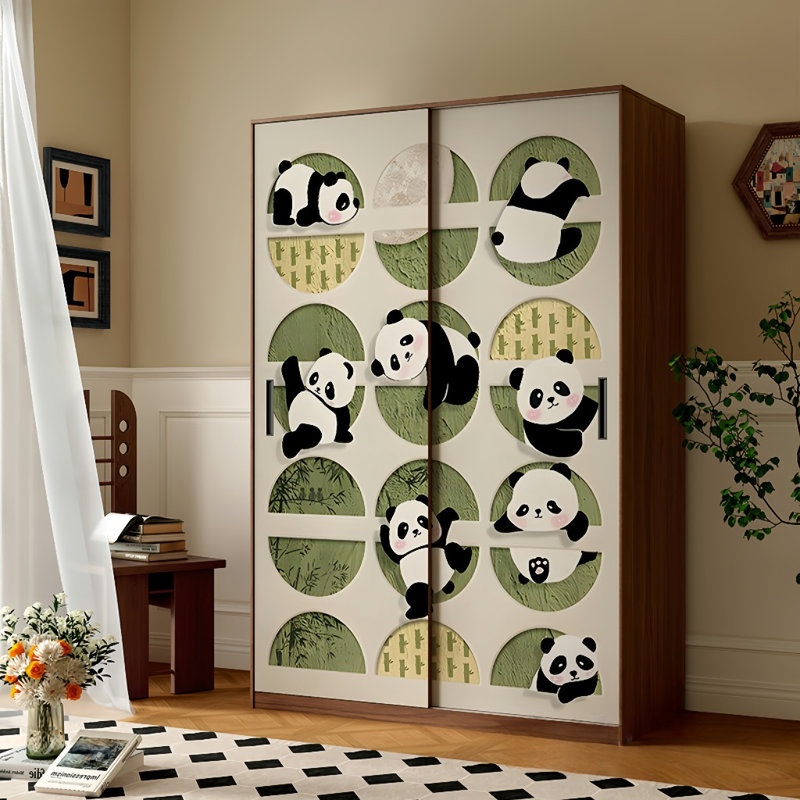 Jolie garde-robe de panda, Noyer / beige