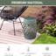 Table de bout en céramique avec texture tissée et tabouret décoratif pour l'extérieur, aspect, finition émaillée