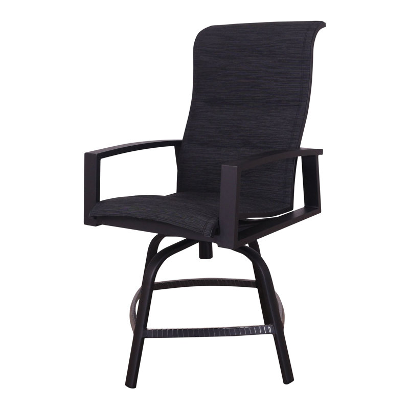 Tabouret de bar 30 po Temani, Noir, Noir