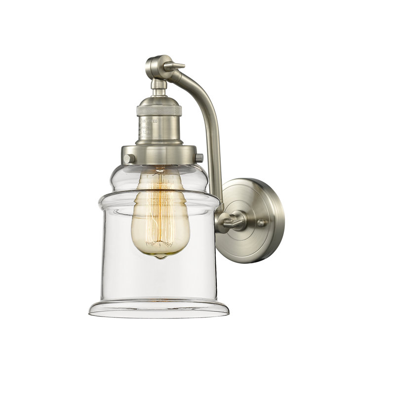 Emerson Armed Sconce, Brushed Satin Nickel