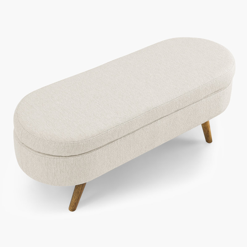 Gligor Linen Upholstered Storage Bench