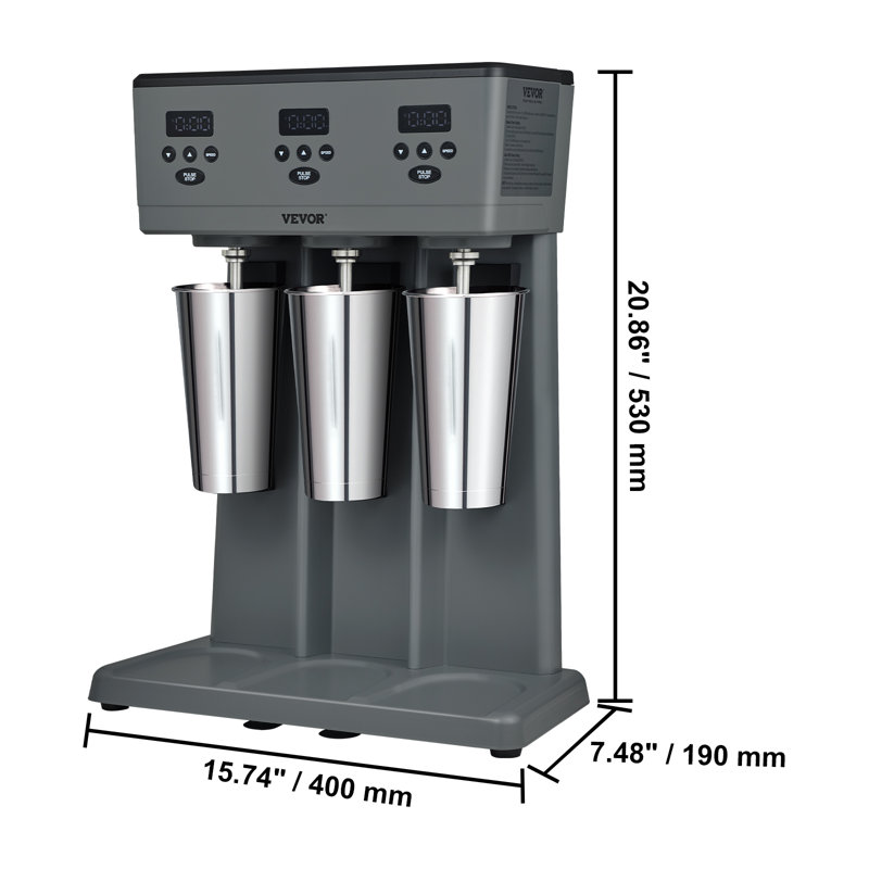 Machine à lait frappé, machine à lait frappé électrique 375 l x 3