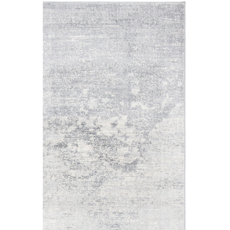 Adamson Gray/Ivory Area Rug, Rectangle 3' x 5'