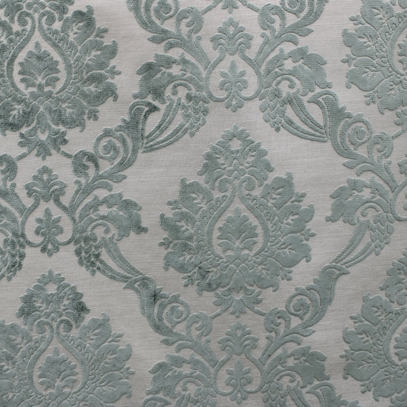 Damask Cut Velvet | Alessandra Fabric, Silver
