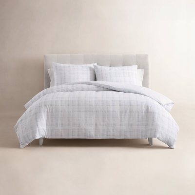 Plaid Cotton Duvet Cover Set