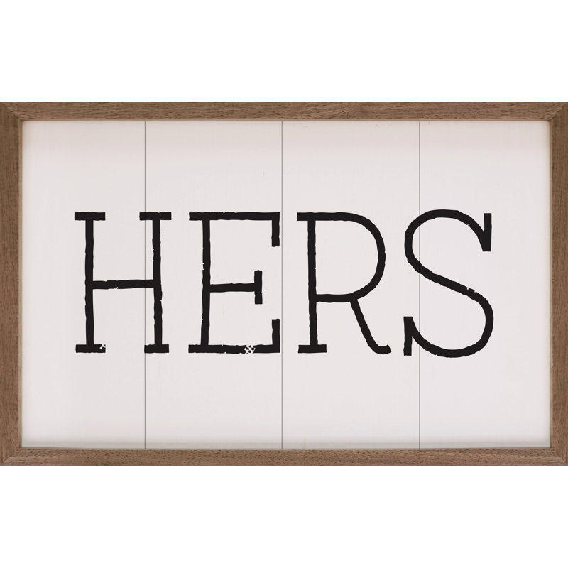 Hers White, 10" H x 16" W