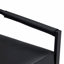 Ensemble de 1 canapé classique en cuir de polyuréthane noir et structure en métal - Conception ergonomique, un mélange parfait de styles moderne et industriel