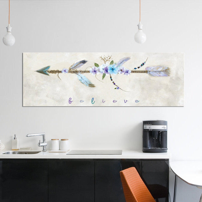 « boho arrow i », art sur toile, H 20 po x l 60 po x P 1,5 po, Toile tendue
