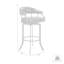 Tabouret de bar et de comptoir pivotant en similicuir Quarryville avec base et accoudoirs en métal-362478856-362700626-362700625