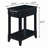 Black Accent Table with Bottom Shelf-20353431
