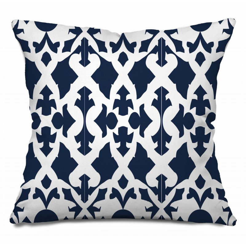 Geometric Art Damask   Reversible Throw Pillow, 16"H x 16"W