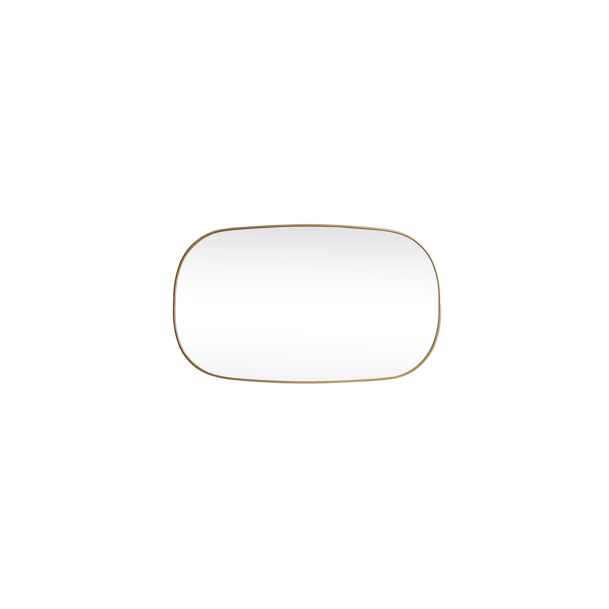 Bertin Metal Oval Wall Mirror, Brass, 60"  x 36" 