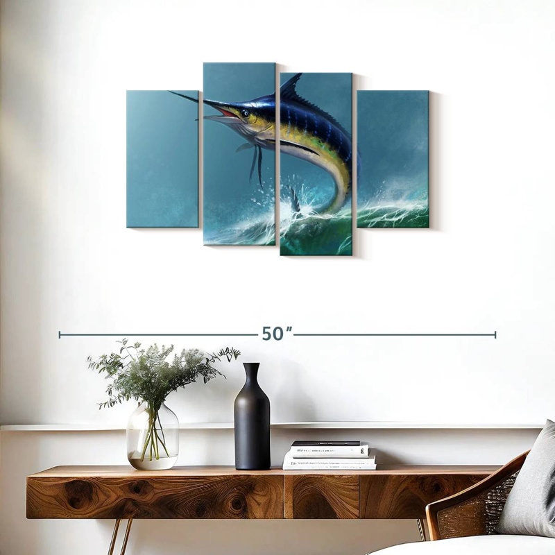 Brampt Leaping Marlin, 22" H x 36" W