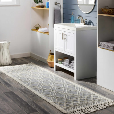 Surya Farmhouse Handmade Wool Ivory Area Rug