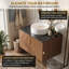 Meuble-lavabo mural simple 29,92 po avec plateau en marbre-286578155