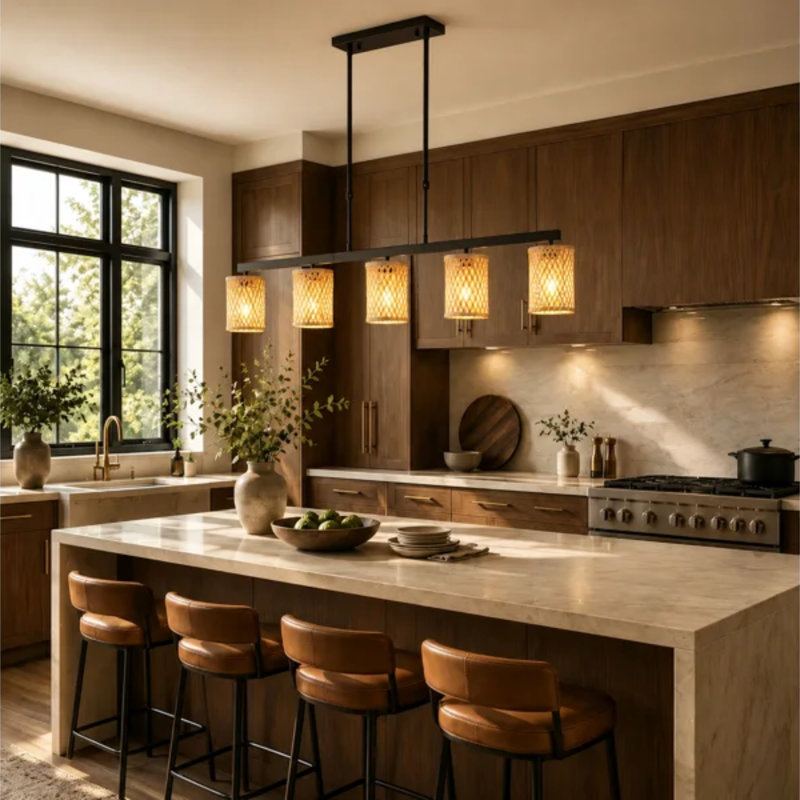 5 - Light Natural Kitchen Island Pendant