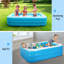 Grande piscine pour enfants de 120 po - PVC spacieux, non toxique, fond épais, utilisation dans la cour / le patio